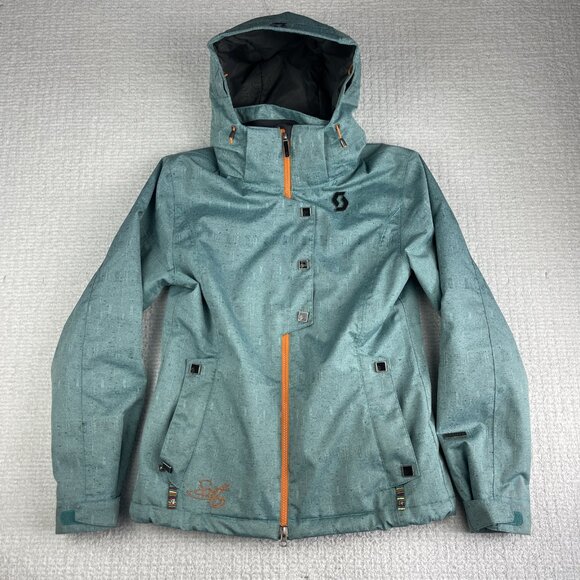 Scott Outerwear Ski Jacket Women's US 2 Blue Zip Up Hooded Snowboard - Picture 1 of 16